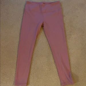 Dusty rose colored yoga leggings